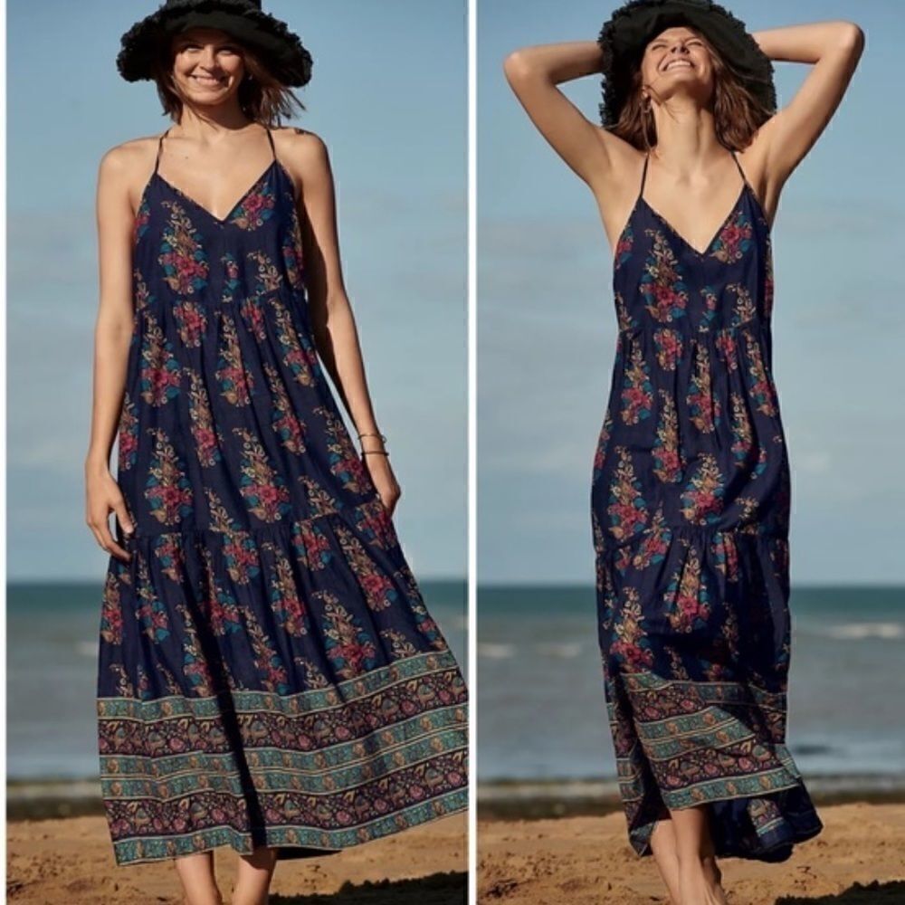 Anthropologie Maeve  Geneva Maxi Dress Size XS